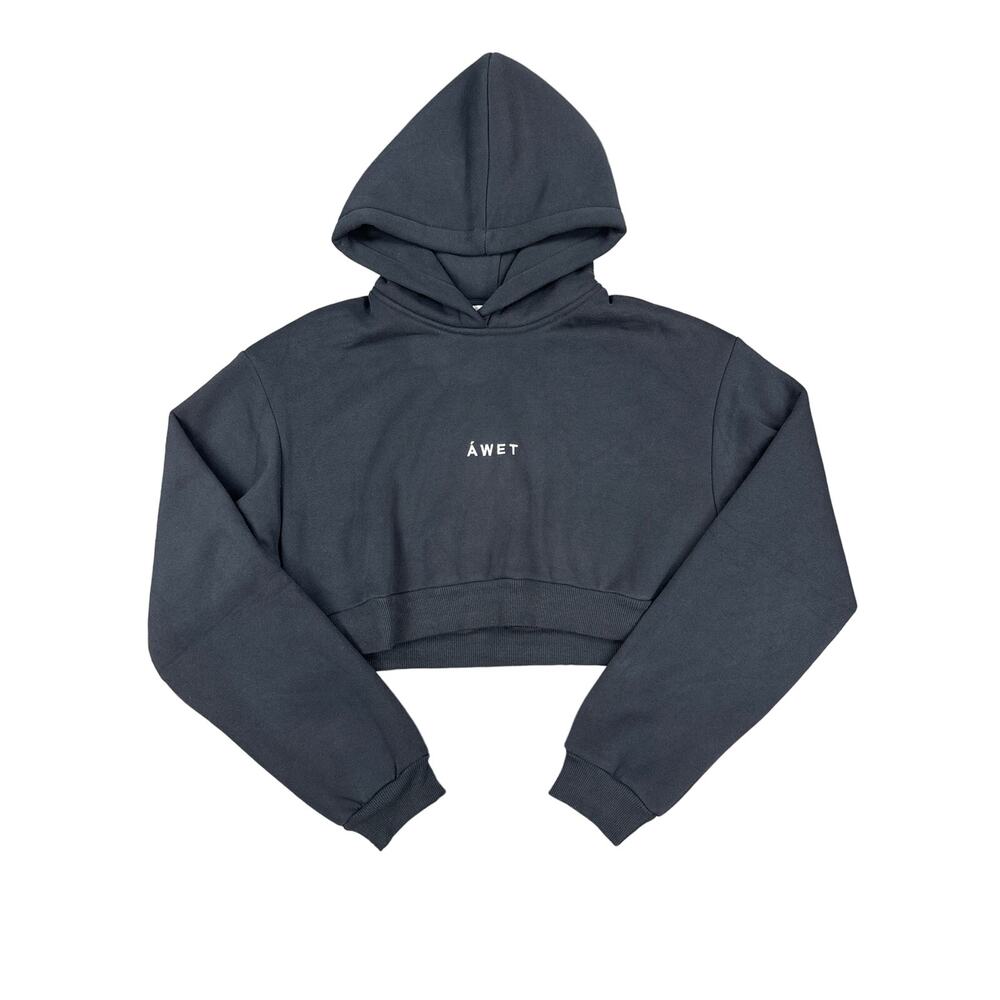 AWET - G District Cropped Hoodie in Black